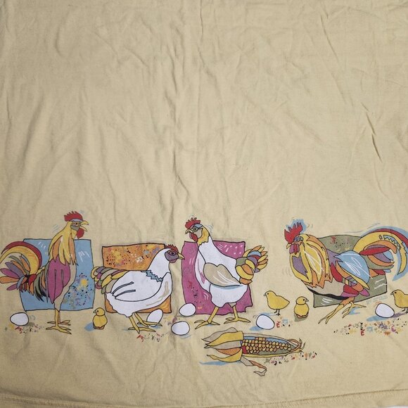 Vintage Hanes Colorful Chickens Women's Long Sleep Shirt Washington St. One Size - Picture 3 of 9